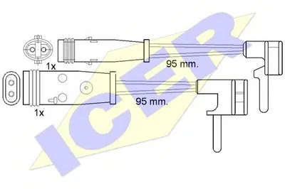 Сигнализатор, износ тормозных колодок ICER купить