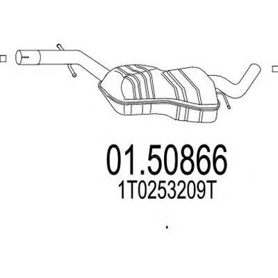 Средний глушитель выхлопных газов MTS купить