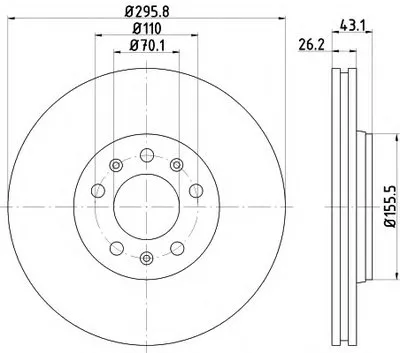 Тормозной диск PRO HELLA купить