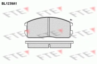 Комплект тормозных колодок, дисковый тормоз FTE купить
