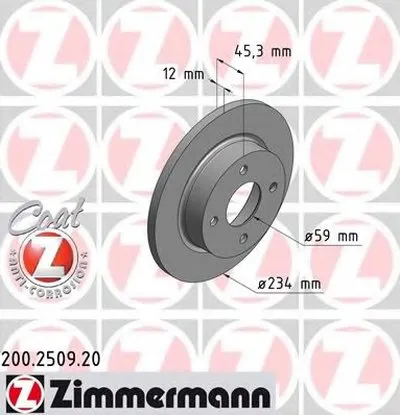 Тормозной диск COAT Z ZIMMERMANN купить