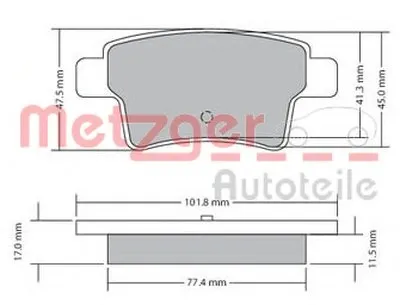 Комплект тормозных колодок, дисковый тормоз METZGER купить
