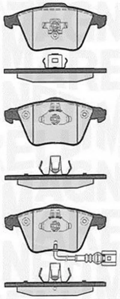 Комплект тормозных колодок, дисковый тормоз MAGNETI MARELLI купить
