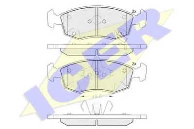 Комплект тормозных колодок, дисковый тормоз ICER купить