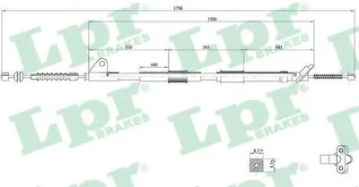 Трос, стояночная тормозная система LPR купить