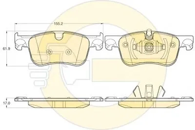 Комплект тормозных колодок, дисковый тормоз GIRLING купить
