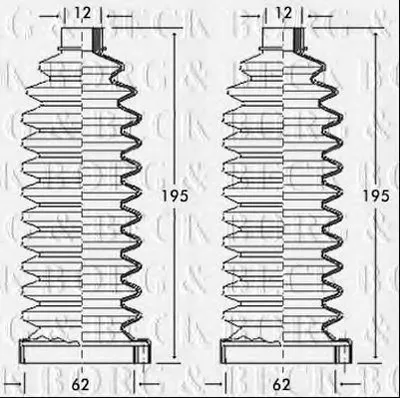 Пыльник, рулевое управление BORG & BECK купить