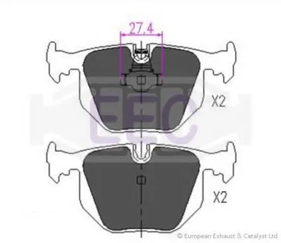 Комплект тормозных колодок, дисковый тормоз EEC купить