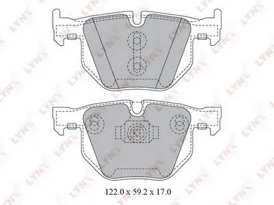 Комплект тормозных колодок, дисковый тормоз LYNXauto купить