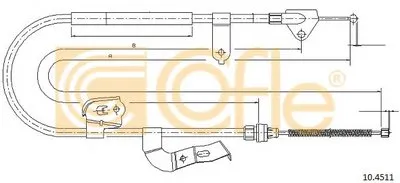Трос, стояночная тормозная система COFLE купить