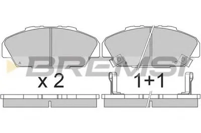 Комплект тормозных колодок, дисковый тормоз BREMSI купить