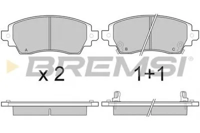 Комплект тормозных колодок, дисковый тормоз BREMSI купить