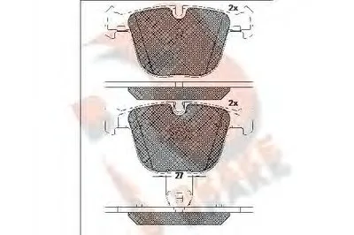 Комплект тормозных колодок, дисковый тормоз R BRAKE купить