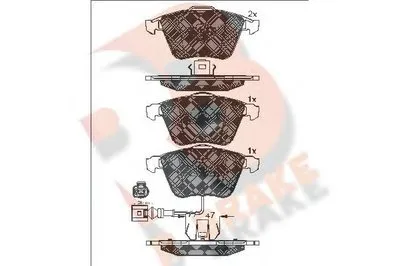 Комплект тормозных колодок, дисковый тормоз R BRAKE купить