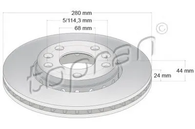 Тормозной диск COATED TOPRAN купить