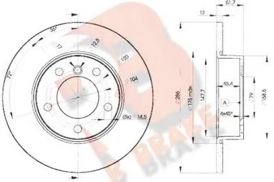 Тормозной диск R BRAKE купить