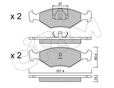 Комплект тормозных колодок, дисковый тормоз CIFAM купить