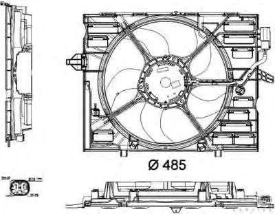 Вентилятор, охлаждение двигателя BEHR HELLA SERVICE купить