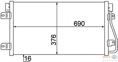 Конденсатор, кондиционер BEHR HELLA SERVICE HELLA купить