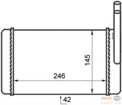 Теплообменник, отопление салона BEHR HELLA SERVICE HELLA купить