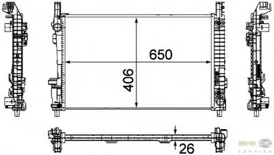 Радиатор, охлаждение двигателя BEHR HELLA SERVICE HELLA купить