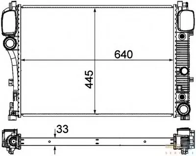 Радиатор, охлаждение двигателя BEHR HELLA SERVICE HELLA купить