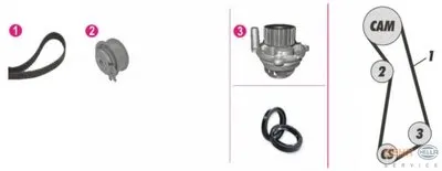 Водяной насос + комплект зубчатого ремня BEHR HELLA SERVICE HELLA купить