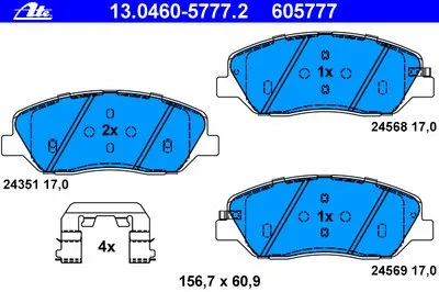Комплект тормозных колодок, дисковый тормоз ATE купить
