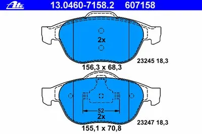 Комплект тормозных колодок, дисковый тормоз ATE купить