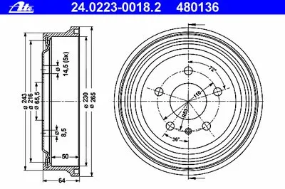 Тормозной барабан ATE купить