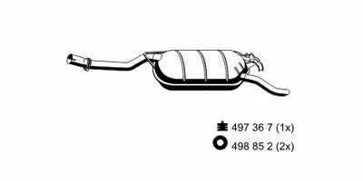 Глушитель выхлопных газов конечный ERNST купить