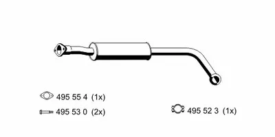 Средний глушитель выхлопных газов ERNST купить