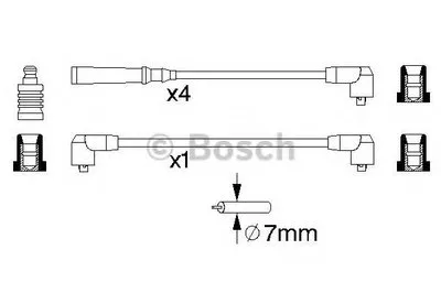 Комплект проводов зажигания BOSCH купить