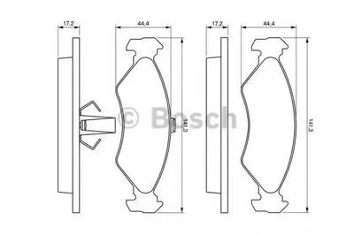 Комплект тормозных колодок, дисковый тормоз BOSCH купить