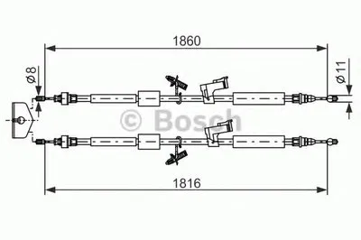 Трос, стояночная тормозная система BOSCH купить