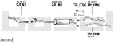 Система выпуска ОГ BOSAL купить