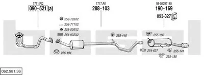 Система выпуска ОГ BOSAL купить