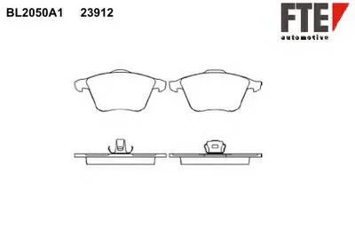 Комплект тормозных колодок, дисковый тормоз FTE купить
