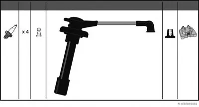 Комплект проводов зажигания HERTH+BUSS JAKOPARTS купить