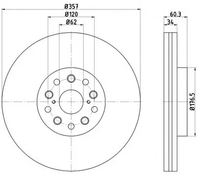 Тормозной диск PRO HELLA PAGID купить