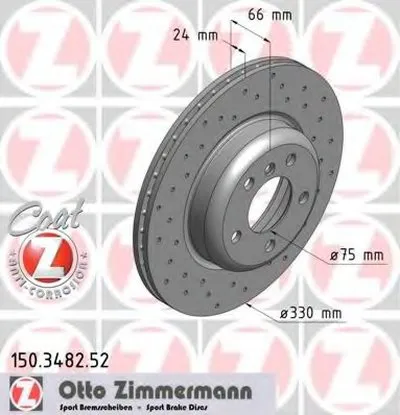 Тормозной диск SPORT BRAKE DISC COAT Z ZIMMERMANN купить