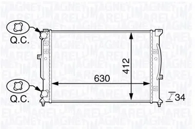Радиатор, охлаждение двигателя MAGNETI MARELLI купить