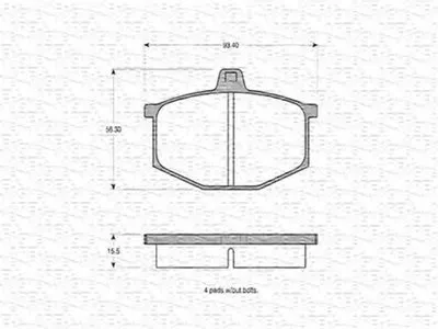 Комплект тормозных колодок, дисковый тормоз MAGNETI MARELLI купить
