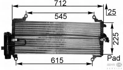 Конденсатор, кондиционер BEHR HELLA SERVICE купить