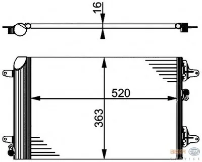 Конденсатор, кондиционер BEHR HELLA SERVICE купить