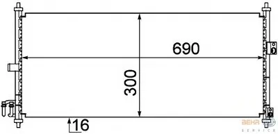 Конденсатор, кондиционер BEHR HELLA SERVICE купить