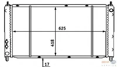 Радиатор, охлаждение двигателя BEHR HELLA SERVICE купить