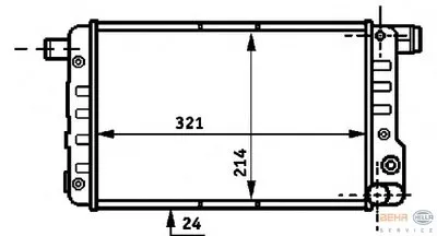 Радиатор, охлаждение двигателя BEHR HELLA SERVICE купить