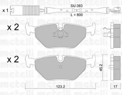 Комплект тормозных колодок, дисковый тормоз METELLI купить