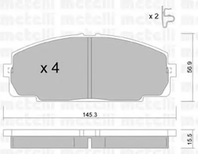 Комплект тормозных колодок, дисковый тормоз METELLI купить
